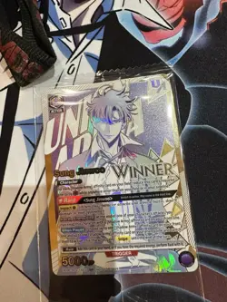 Union Arena Solo Leveling Sung Jinwoo UR WINNER Promo Foil Character Card - Image 1