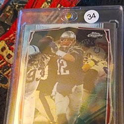 2014 Topps Chrome Base Set #52 Tom Brady New England Patriots NFL Card - Image 1
