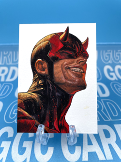 GGC Studio Marvel Daredevil Artist Hand Drawn Auto Sketch Card 1/1 - Image 1
