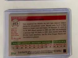 2025 Topps Chrome Platinum- Dale Murphy Blue Prism Refractor. No.363 - Image 2