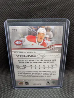 2025-26 Upper Deck Extended Series Young Guns Florian Xhekaj ROOKIE CARD #702 - Image 2