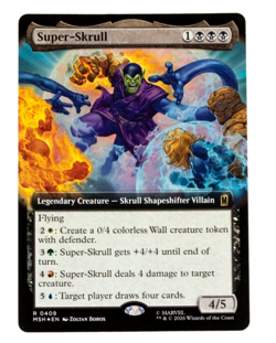 Super-Skrull Marvel Super Heroes 0409 Rare MTG Extended Art Foil NM - Image 1