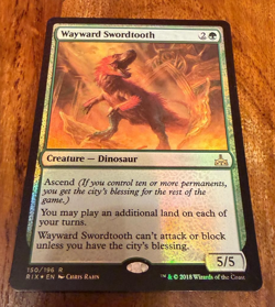 MTG - Wayward Swordtooth - Rivals of Ixalan 150/196 magic the gathering - Image 1