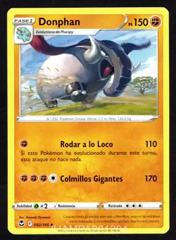 DONPHAN 092/195 TEMPESTAD PLATEADA CROMO POKEMON SILVER TEMPEST 2022 TCG - Image 1
