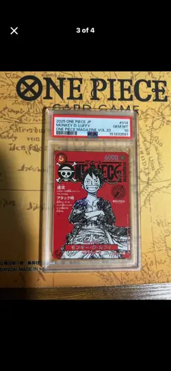 #10 2025 One Piece JP One Piece Magazine Vol 20 #014 Monkey D. Luffy PSA 10 - Image 1