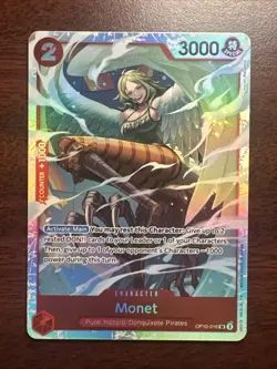 Monet OP10-016 English SR Royal Blood One Piece Card Game - Image 1