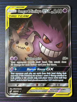 Pokemon Sun & Moon Team Up Gengar Mimikyu GX 165/181 Alternate Art - Image 1