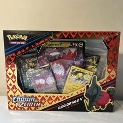 Pokemon TCG Crown Zenith Collection Regidrago V Box Factory Sealed New 820650851834 - Image 1