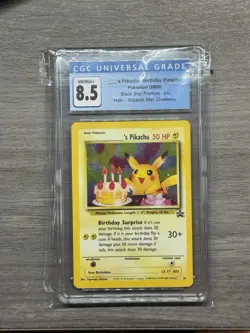 2000 Pokemon TCG Black Star Promo Birthday Pikachu 24 Holo CGC 8.5 BLUE LABEL - Image 1