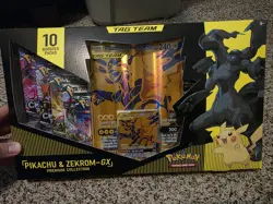 Nintendo Pokemon TCG Pikachu and Zekrom-GX Tag Team Premium Collection 820650809910 - Image 1