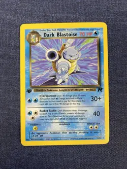 2000 Pokemon Team Rocket Dark Blastoise Non Holo 1st Edition LP - Image 1