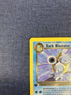 2000 Pokemon Team Rocket Dark Blastoise Non Holo 1st Edition LP - Image 2