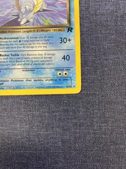 2000 Pokemon Team Rocket Dark Blastoise Non Holo 1st Edition LP - Image 4