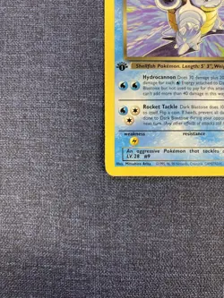 2000 Pokemon Team Rocket Dark Blastoise Non Holo 1st Edition LP - Image 5