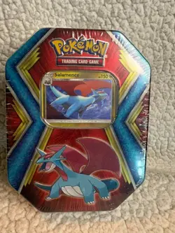 2019 Pokemon TCG Sun & Moon Series Salamence Dragon Factory Sealed Tin 🔥 - Image 1