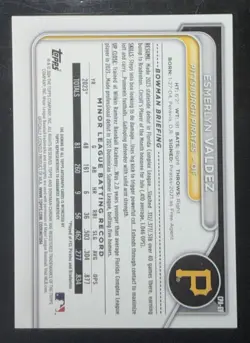 2024 BOWMAN ESMERLYN VALDEZ 1ST AUTO GREEN LAVA /99 - Image 2