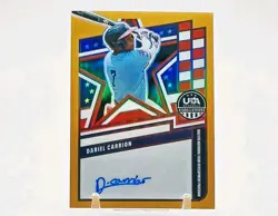 #/10 Dariel Carrion True Gold Prizm Auto 2026 Panini USA Stars & Stripes NTS-DC - Image 1