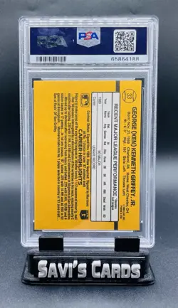 1989 DONRUSS #33 KEN GRIFFEY JR. RC RATED ROOKIE MARINERS PSA 9 DNA AUTO AUTH - Image 2