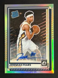 2025-26 Donruss Optic Jeremiah Fears Silver Holo Prizm Auto /99 Rated Rookie - Image 1