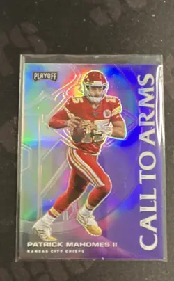 2020 Panini Playoff - Call to Arms Patrick Mahomes II #CA-3 Purple Prizm - Image 1