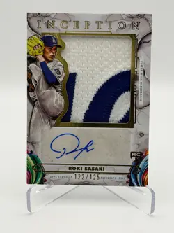 Topps Inception Baseball Jumbo Patch Auto Roki Sasaki RC #IAJP-RS /125 AU - Image 1