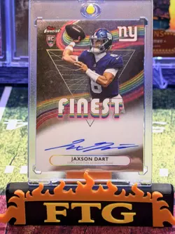 2025 Topps Finest Rookie Autographs Jaxson Dart New York Giants Auto #RFA-JD - Image 1