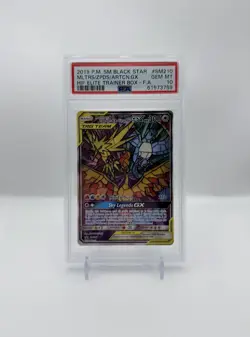 PSA 10 Moltres Zapdos Articuno GX SM210 Black Star Promo Stained Glass - Image 1