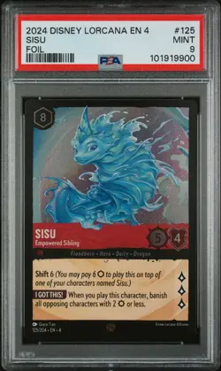 2024 DISNEY LORCANA SISU EMPOWERED SIBLING FOIL #125 PSA 9 - Image 1