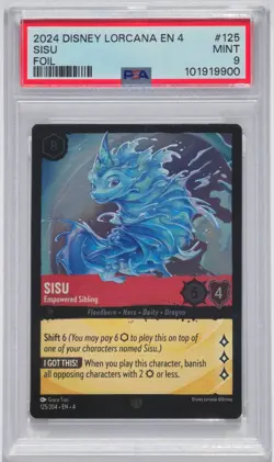 2024 DISNEY LORCANA SISU EMPOWERED SIBLING FOIL #125 PSA 9 - Image 3