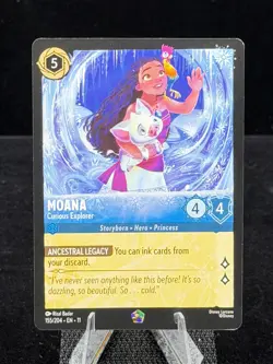 Disney Lorcana-Winterspell-Moana-Curious Explorer-#155-Regular-M/NM - Image 1