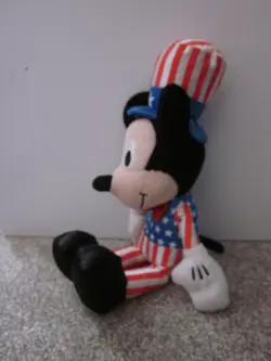 Mickey and Minnie Mouse Fourth of July Plush Set Dressed In Patriotic Outfit 11” - Image 4