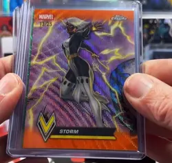 2026 Topps Marvel Comics Varied Visage Orange Wave Refractor of Storm 13/25 SSP - Image 1