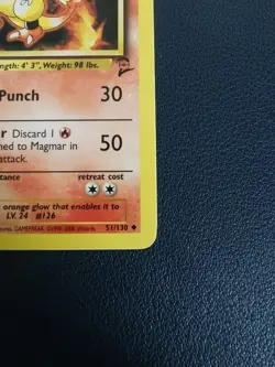 Pokemon Card Magmar 51/130 Base Set 2 Uncommon WOTC - Image 5