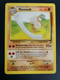 Pokemon Card Marowak 52/130 Base Set 2 Uncommon WOTC - Image 1