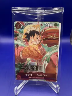 Monkey D Luffy P P-080 Mos Burger ONE PIECE Promo Card Sealed Pack Japanese - Image 1