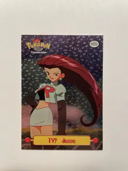 1999 Topps Pokemon Series 1 TV9 Jesse Rainbow Holo Foil Card Textured RARE - Image 1