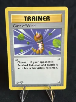 Gust of Wind 093/102 Base Set Shadowless 1st Edition Regular Card LP - Image 1