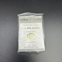 1999 Pokemon 23K Gold Plated PIKACHU Card BK Limited Edition w/ Pokeball & COA - Image 2