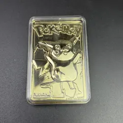 1999 Pokemon 23K Gold Plated PIKACHU Card BK Limited Edition w/ Pokeball & COA - Image 5