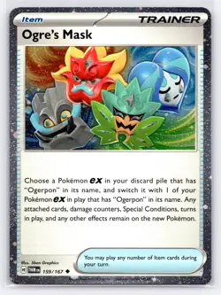 Pokemon NM Holo Ogre's Mask - (Cosmos Holo) 159/167 Promo Miscellaneous Cards & - Image 1