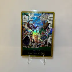 One Piece OP14 textured foil gold Don!! Card Egghead, The Azure Sea's Seven - Image 1