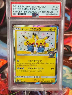 PSA 9 Pretend Comedian Pikachu SM-P 407 Promo Osaka Pokemon Card Japanese - Image 1