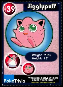 Jigglypuff #39 Burger King Lightly played - Pokemon Card - Image 1