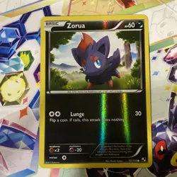 Zorua 70/114 reverse holo. Pokemon card. Black & white base NM - Image 1