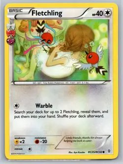 Fletchling RC25 Generations 2016 Radiant Collection Pokemon TCG Card - Image 1