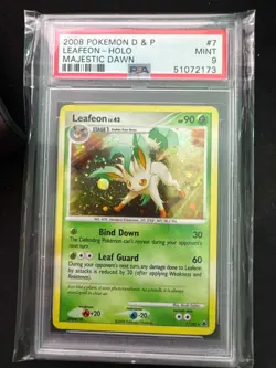 Pokemon Cards: Majestic Dawn Cosmos Holo: Leafeon 24/100 PSA 9 - Image 1