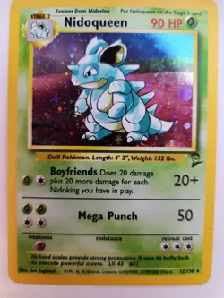 Nidoqueen Base Set 2 Holo Pokemon Card WOTC - Image 1