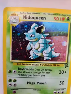Nidoqueen Base Set 2 Holo Pokemon Card WOTC - Image 3