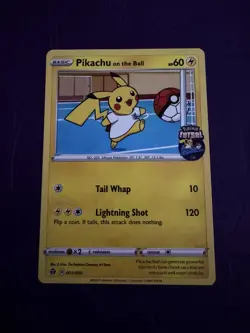 Pikachu On the Ball UK Exclusive Card 001/005 - Image 1