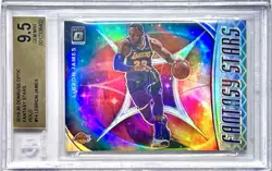 2019-20 Optic LeBron James BGS 9.5 Silver Holo Fantasy Stars Prizm SP #14 Gem Mt - Image 3